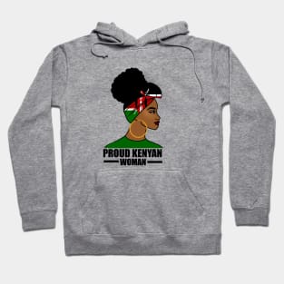 Proud Kenyan Woman, Kenya Flag, Afro African Hoodie